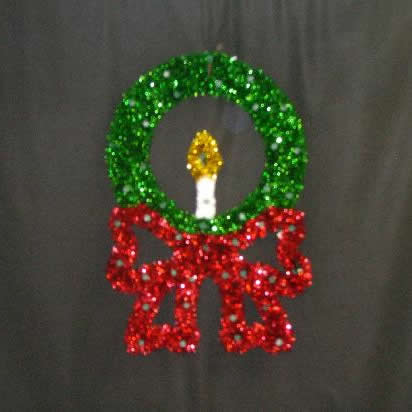 Small Wreath with Candle 3-Foot